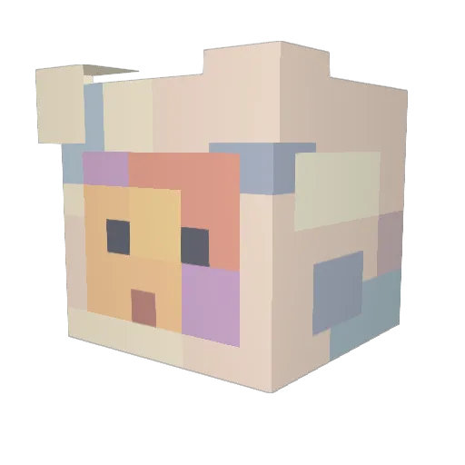 MaglityCastrekz Minecraft avatar head, 3D render