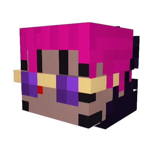 Magma317 Minecraft avatar head, 3D render
