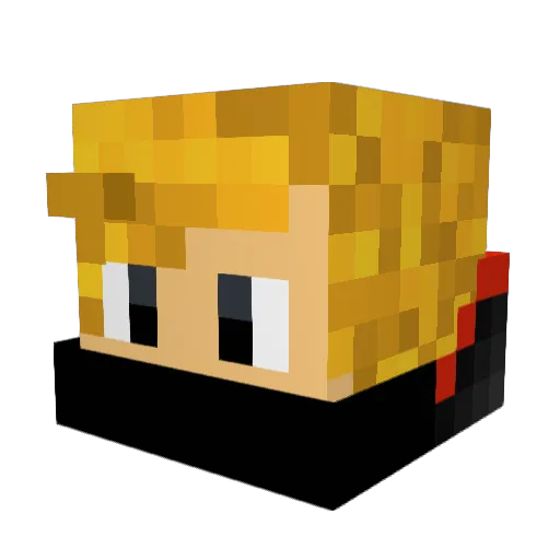 MagmaHG3 Minecraft avatar head, 3D render