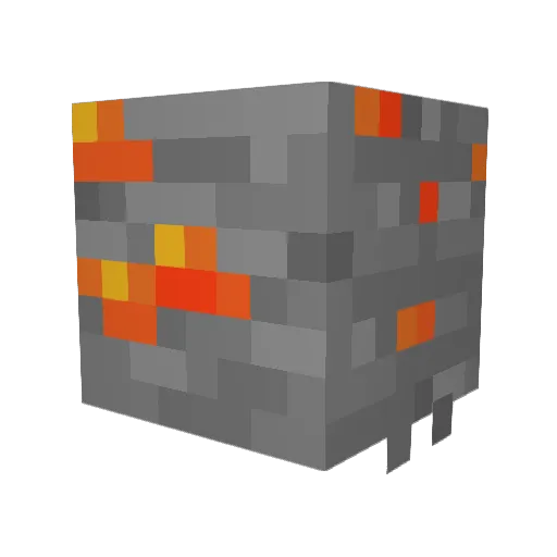 MagmaOre Minecraft avatar head, 3D render
