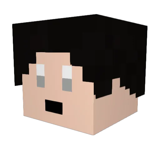 Magmes Minecraft avatar head, 3D render