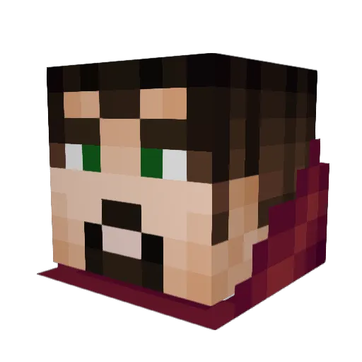 Magmum Minecraft avatar head, 3D render