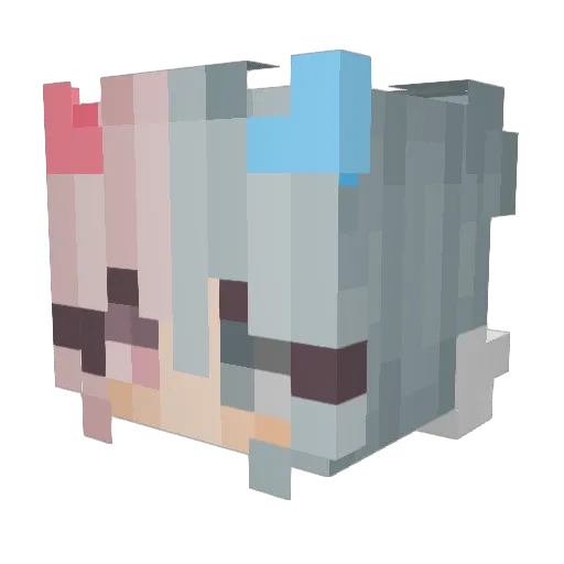 MagnaMcdohl Minecraft avatar head, 3D render