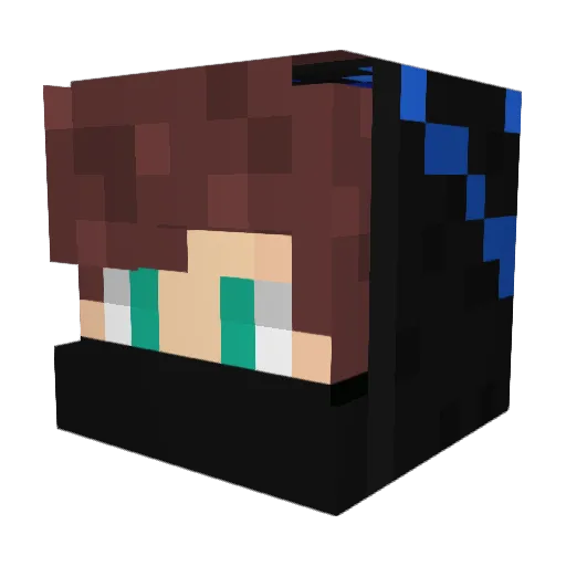 MagnaOG Minecraft avatar head, 3D render