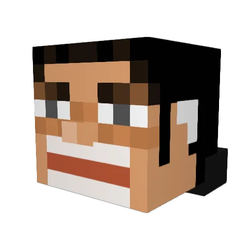 MagnaRock01 Minecraft avatar head, 3D render