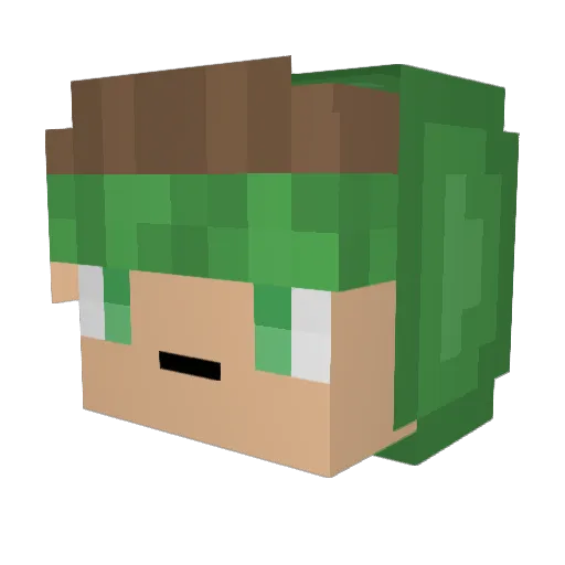 Magneplayz Minecraft avatar head, 3D render