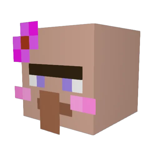 MagnetBloom Minecraft avatar head, 3D render
