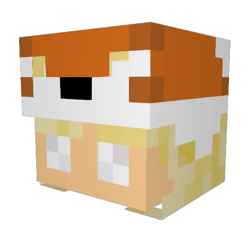 MagneticFox Minecraft avatar head, 3D render