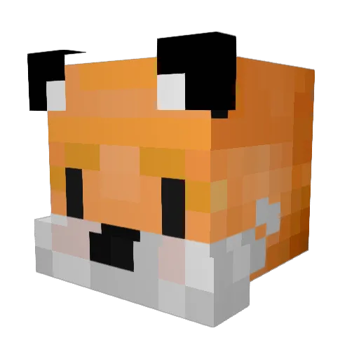 Magnetic_Fox Minecraft avatar head, 3D render