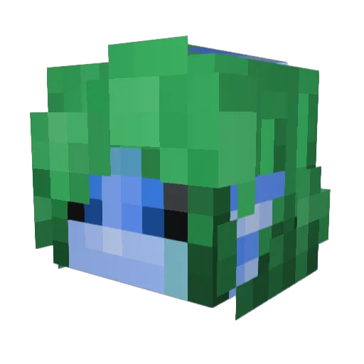 MagnetoX04 Minecraft avatar head, 3D render