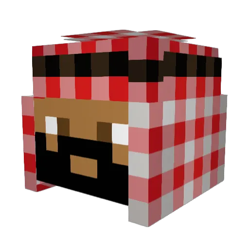 Magneto__ Minecraft avatar head, 3D render