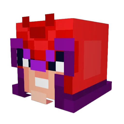 Magnetoide Minecraft avatar head, 3D render