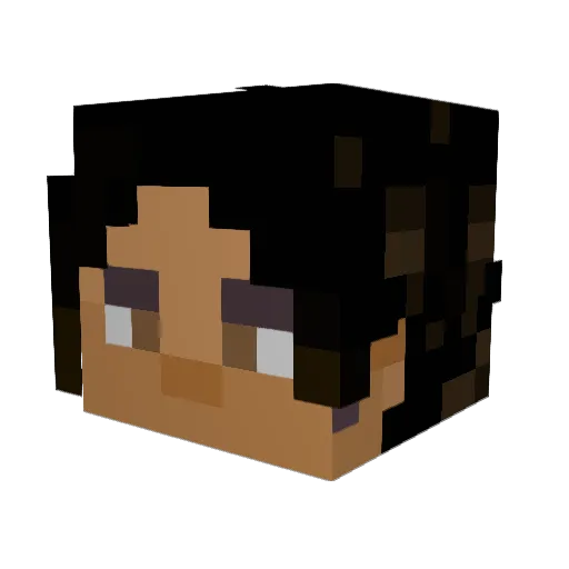 Magney Minecraft avatar head, 3D render