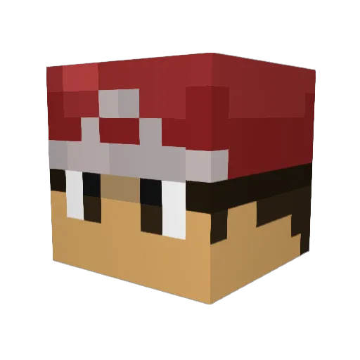 Magnezone Minecraft avatar head, 3D render
