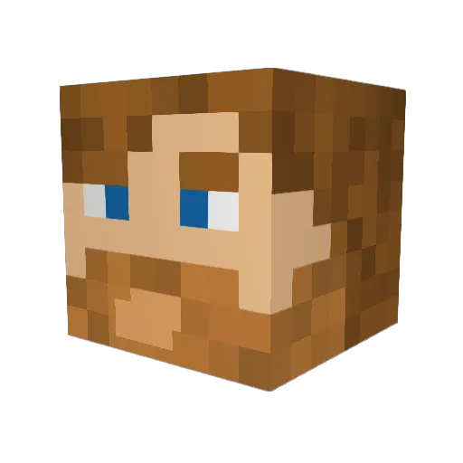 MagnifiShift Minecraft avatar head, 3D render