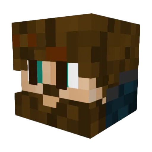 MagnificatBR Minecraft avatar head, 3D render
