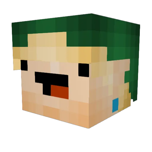 MagnificentBlue Minecraft avatar head, 3D render