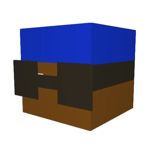 MagnifiqueMonkey Minecraft avatar head, 3D render