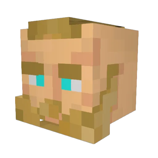 Magnni Minecraft avatar head, 3D render