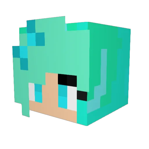 MagnoliaArch Minecraft avatar head, 3D render
