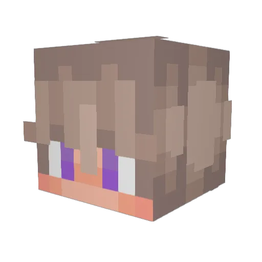 MagntaButterfly Minecraft avatar head, 3D render