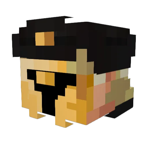 MagnumOpum Minecraft avatar head, 3D render