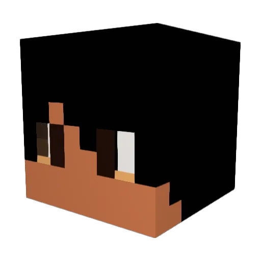 MagnumPianist Minecraft avatar head, 3D render
