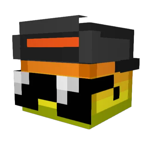 Magnumicee Minecraft avatar head, 3D render