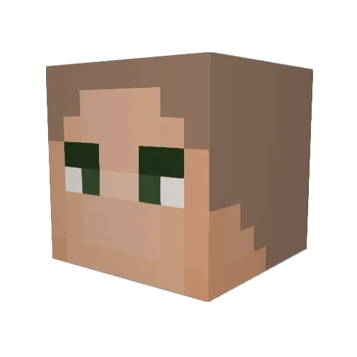 MagnusBTGG Minecraft avatar head, 3D render