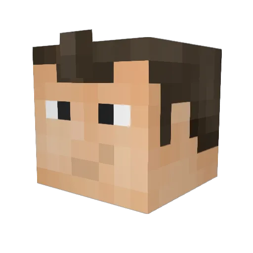 MagnusDux Minecraft avatar head, 3D render