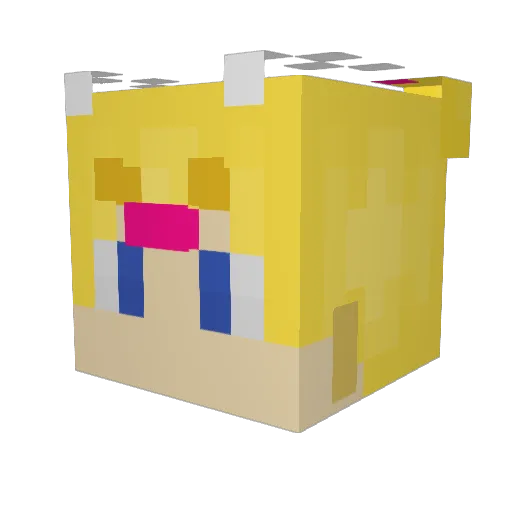 MagnusMWW Minecraft avatar head, 3D render