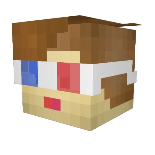 MagnusUPerfekt Minecraft avatar head, 3D render