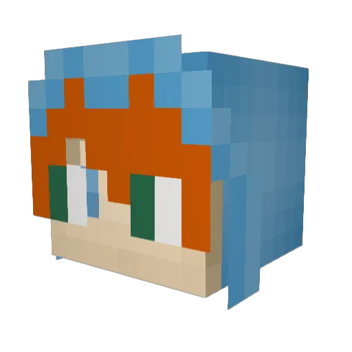 MagnusWoods Minecraft avatar head, 3D render