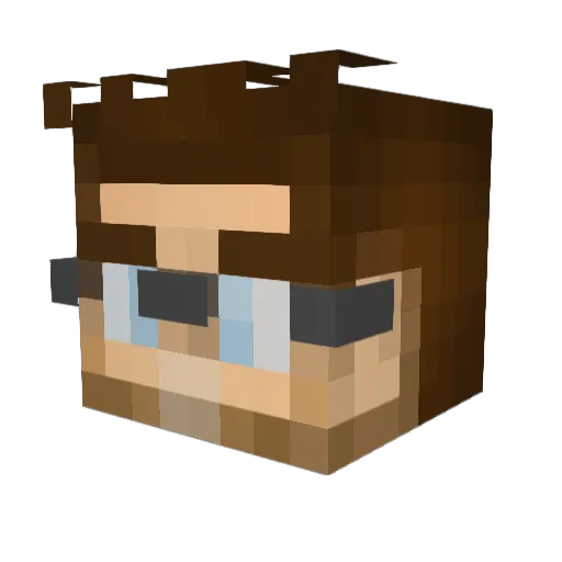 Magono Minecraft avatar head, 3D render