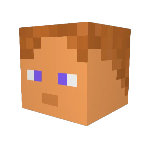 Magoouse Minecraft avatar head, 3D render