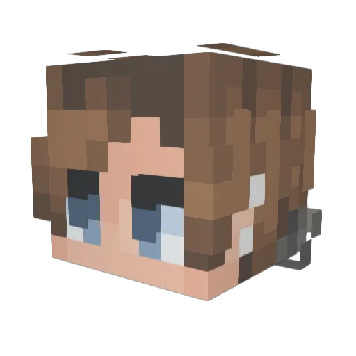 Magpei Minecraft avatar head, 3D render