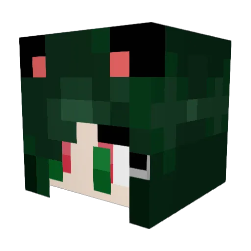 MagpieWitch13 Minecraft avatar head, 3D render