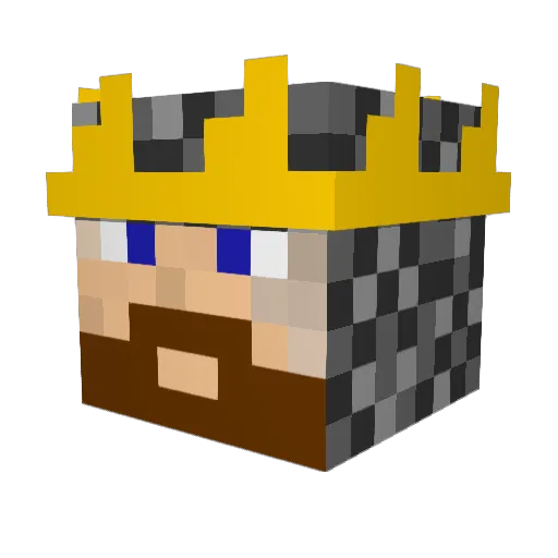 Magpieman_ Minecraft avatar head, 3D render