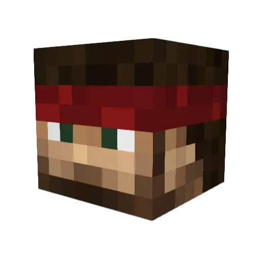 Magraff Minecraft avatar head, 3D render