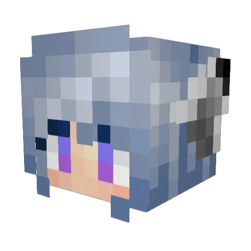 Magratin Minecraft avatar head, 3D render