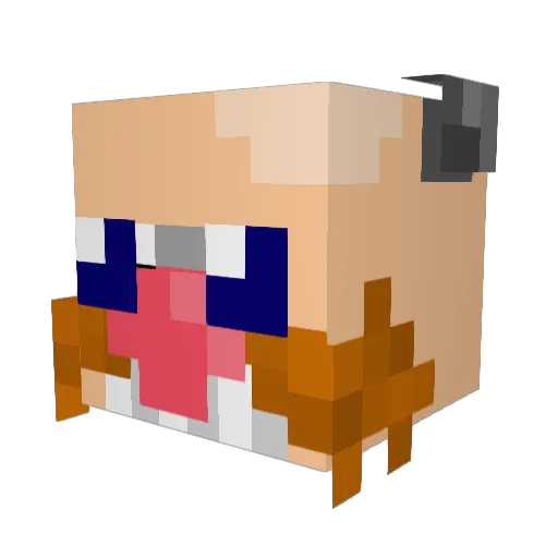 Magreon Minecraft avatar head, 3D render