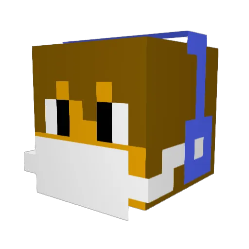 Magrets Minecraft avatar head, 3D render