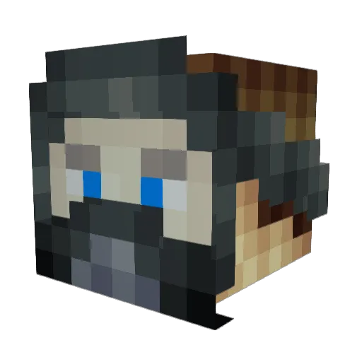Magribo Minecraft avatar head, 3D render