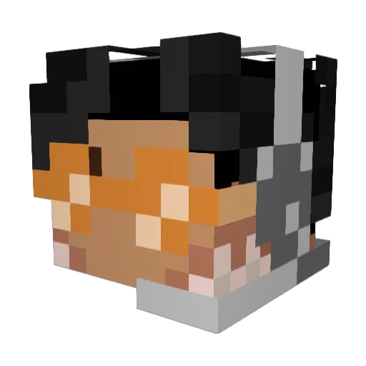 Magrivoy Minecraft avatar head, 3D render