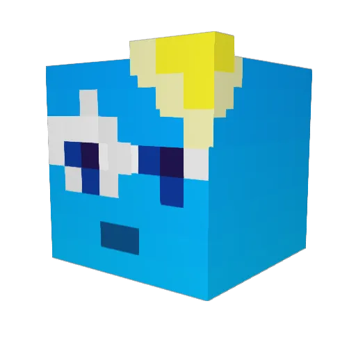 Magsi744 Minecraft avatar head, 3D render