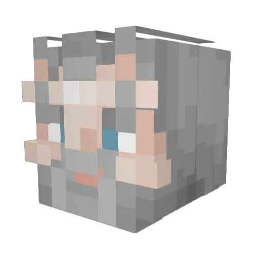 Magstic Minecraft avatar head, 3D render