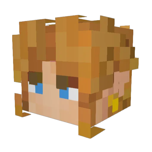 Magtaroh Minecraft avatar head, 3D render