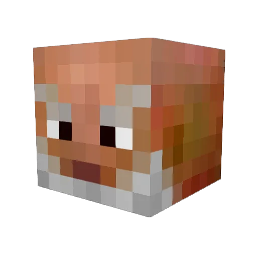 Magumaro Minecraft avatar head, 3D render
