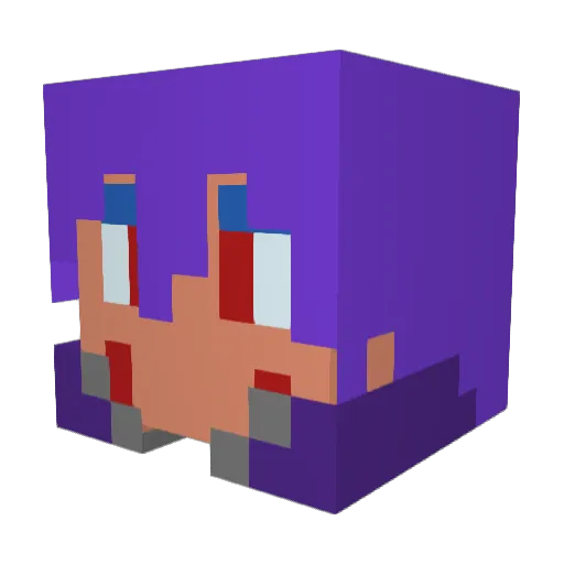 MaguroNeko Minecraft avatar head, 3D render