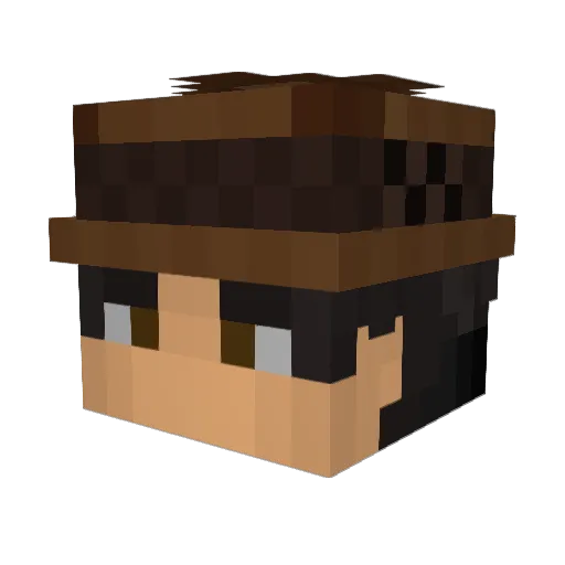 Maguv Minecraft avatar head, 3D render